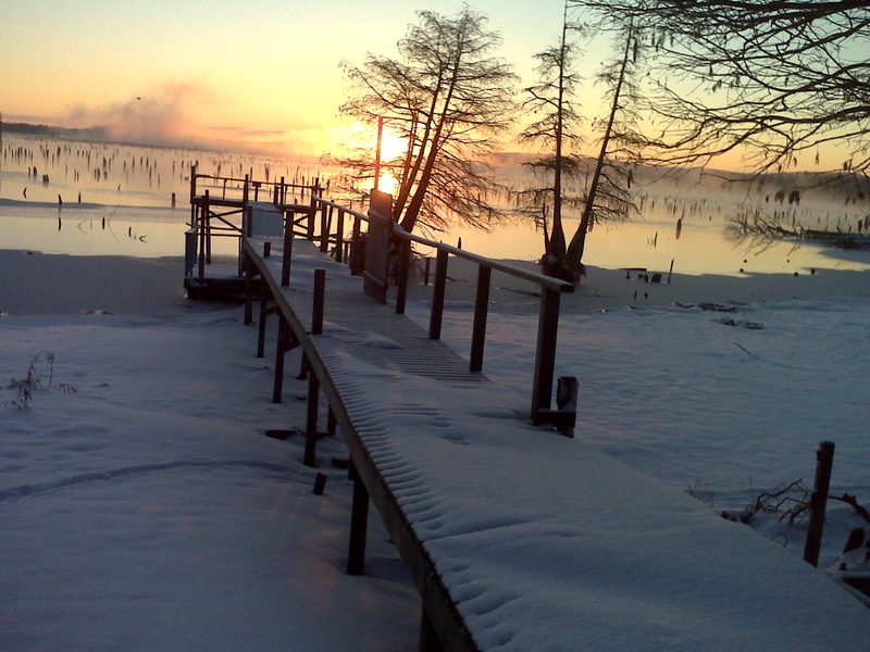 Perryville, AR: Harris Brake Lake Snow Blanket