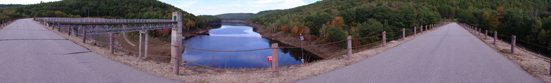 Keene, NH: Panorama of Otter Brook Dam