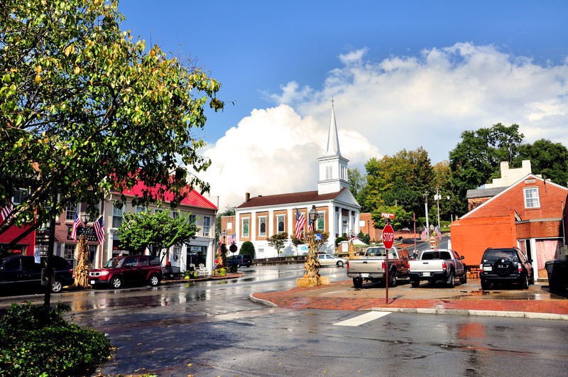 Jonesborough, TN: Main & Boone Streets from the Intersection with Fox Street