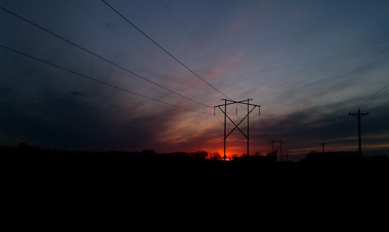 Lyons, KS: winter sunset