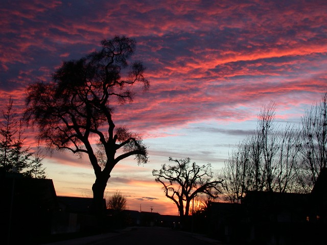 Visalia, CA: Sunset over Visalia