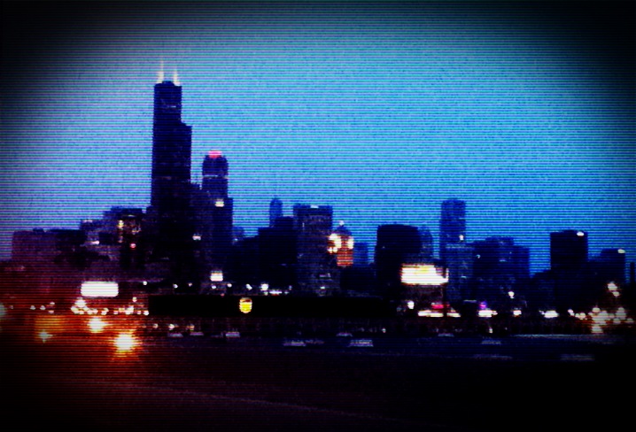 chicago, IL: Downtown Chicago in the evening.