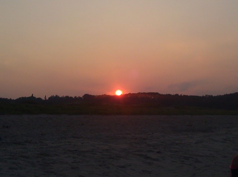 Ipswich, MA: Cranez Beach sunset from the boardwalk.