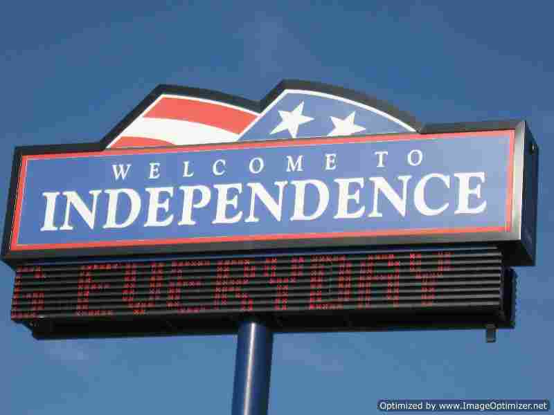 Independence, IA: our welcome sign