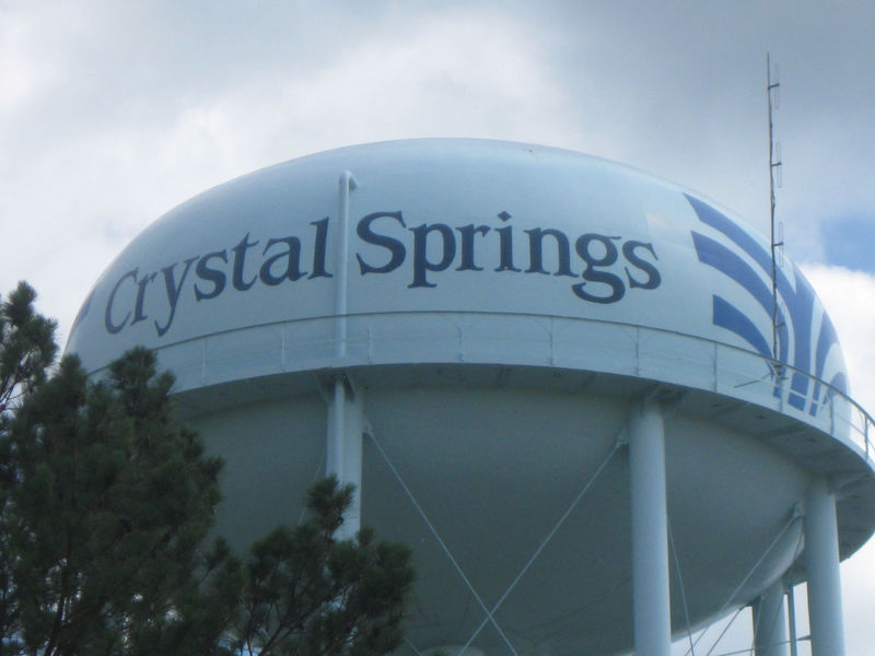 Crystal Springs, MS: Crystal Springs, Community Water Tower