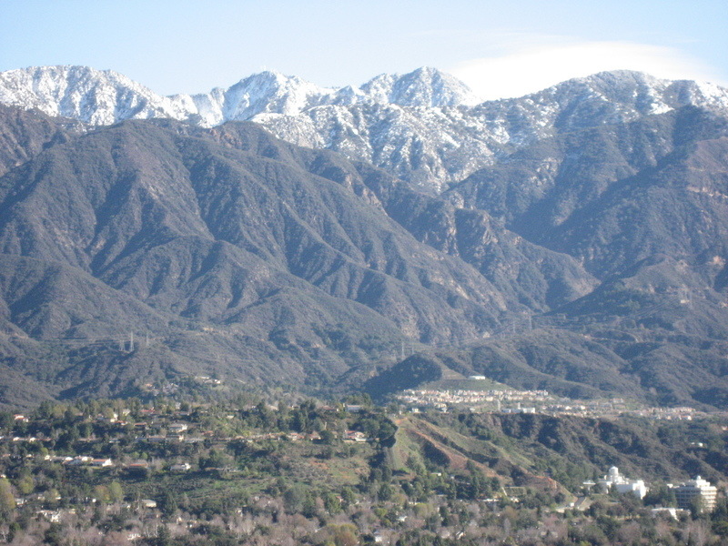 La Canada Flintridge, CA: View of the San Gabriels with JPL in the lower right.
