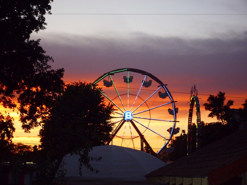 Anderson, CA: Sunset during Shasta County Fair