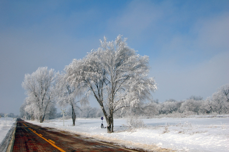 Omaha, NE: Frosty Morning along old Route 30
