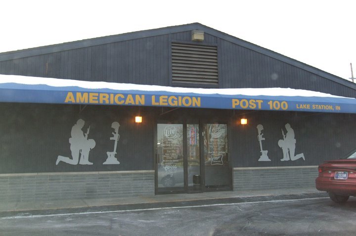 Lake Station, IN: American Legion Post 100 on corner of Central and Grand Blvd.