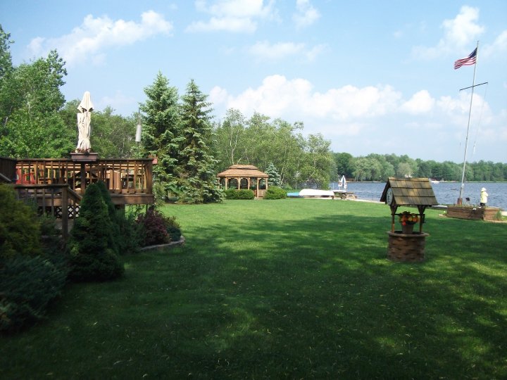 Pocono Pines, PA: beachview from backyard in Arrowhead Lake