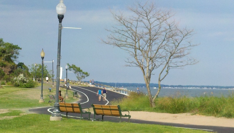 West Haven, CT: Repaired section of the walk way at West Haven Beach