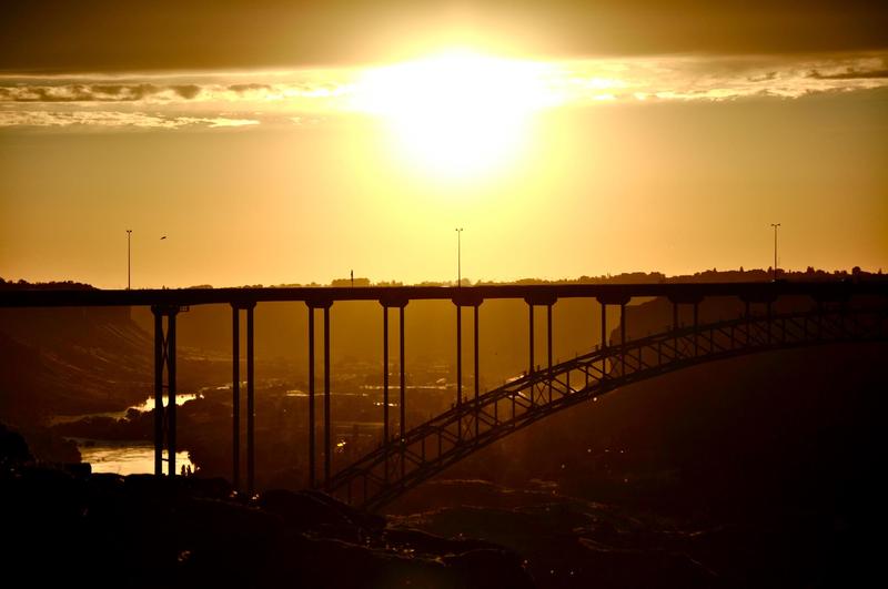 Twin Falls, ID: Perrine Bridge at sunset