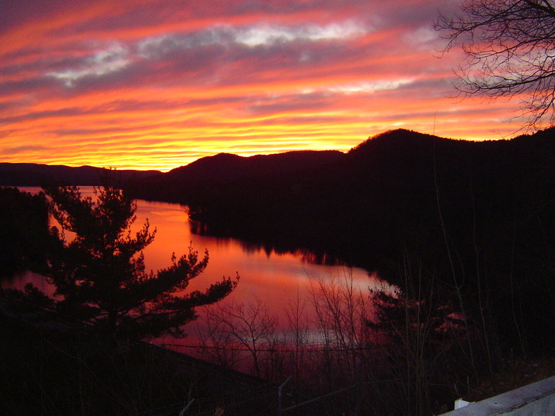 Hadley, NY: Hadley Lookout Point - Sunset on the Great Sacandaga Lake