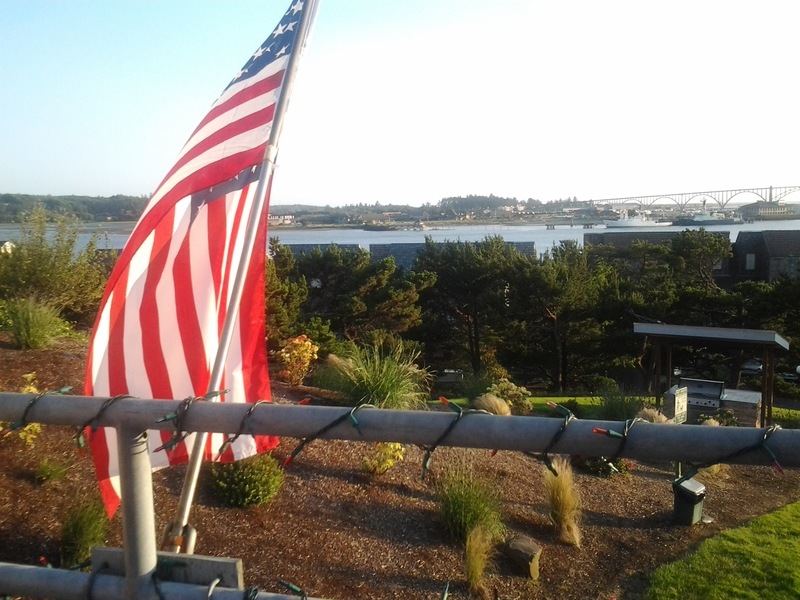 Newport, OR: Fireworks from our deck 2012. Flag day 2012. Beautiful Newport Sunset