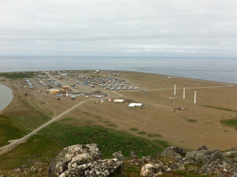 Gambell, AK: A picture of Gambell from atop of Sivuqaq Mountain (Mayughaq)