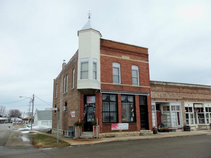 Gardner, IL: Old building that is now a flower shop.