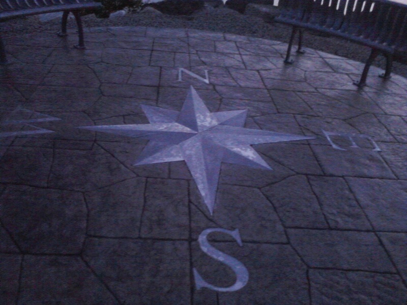 Rogers City, MI: Compass star at the Rogers city, mi Marina