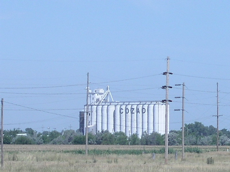 Cozad, NE: Grain Elevators in Cozad, as seen from I-80