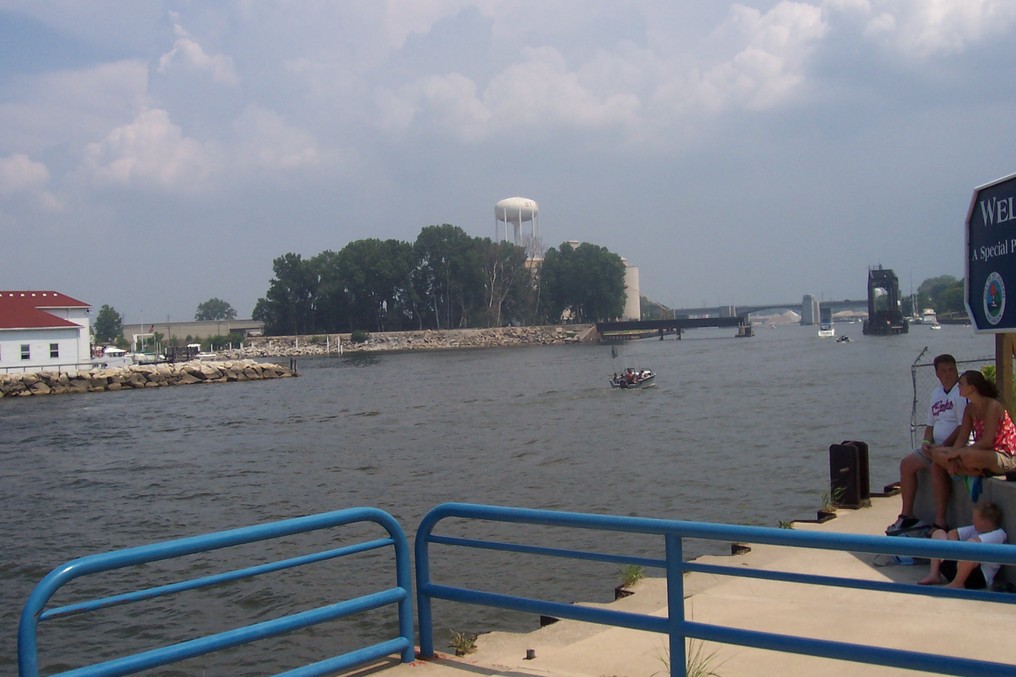 St. Joseph, MI: Boats docked at the beach for local fireworks.