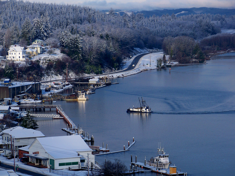 South Bend, WA South Bend and the Willapa River photo, picture, image