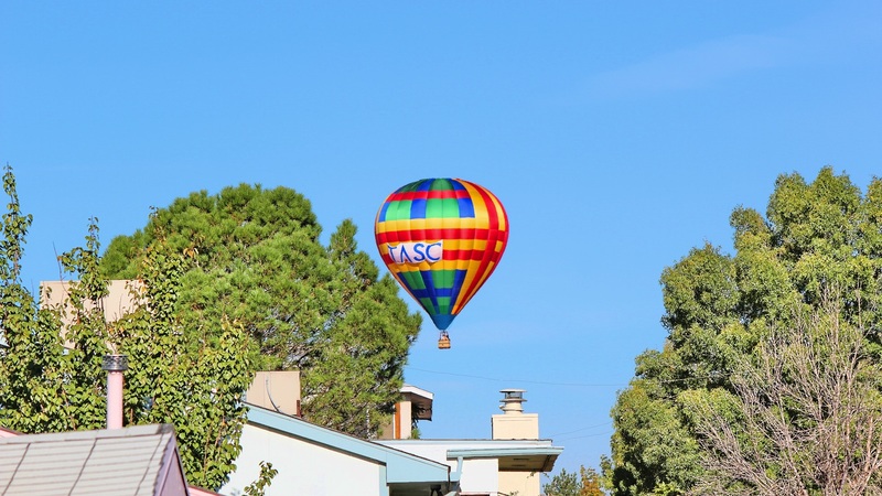 Rio Rancho, NM: Balloons from Albuquerque Balloon Festival. Photo taken October 8, 2012 from Rio Rancho, NM.
