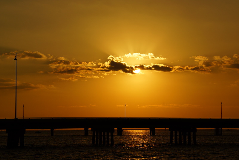 Port Charlotte, FL: sunset from fishing pier
