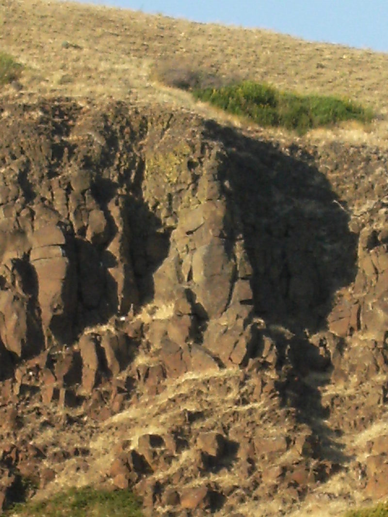 Wishram, WA on one of the cliffs above wishram, Indian face in the