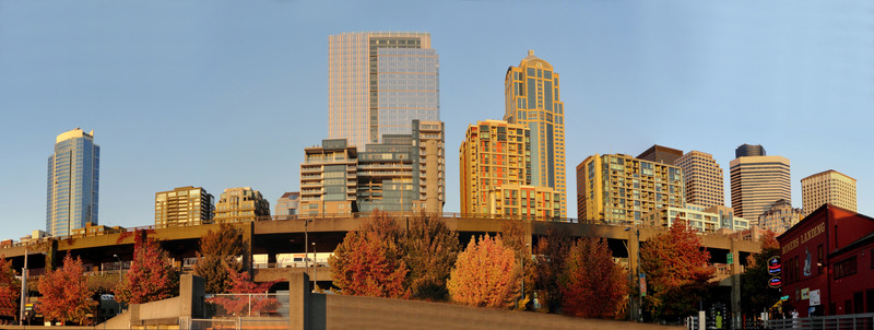 Seattle, WA: Seattle skyline from near Minors landing