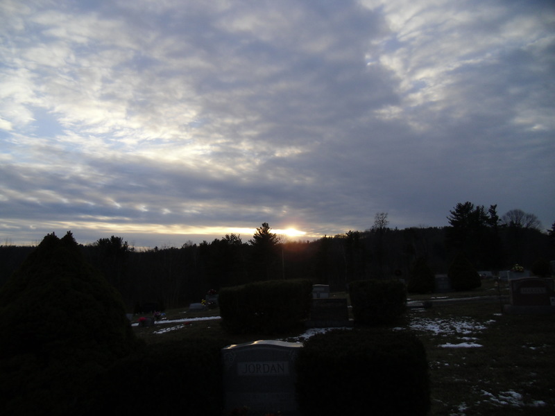 New Baltimore, NY: Chestnut Lawn Cemetary at dusk