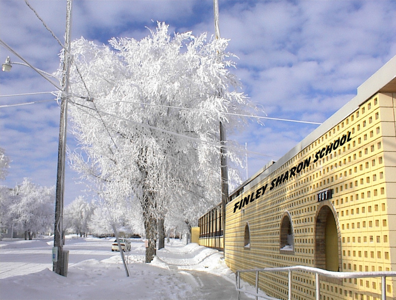 Finley, ND School front looking west photo, picture, image (North