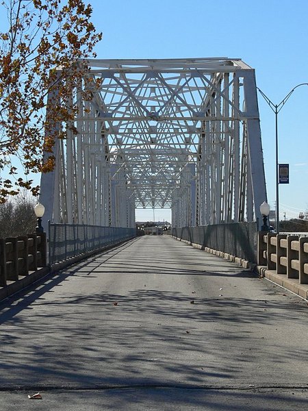 Bastrop, TX: Footbridge across the Colorado River, Bastrop