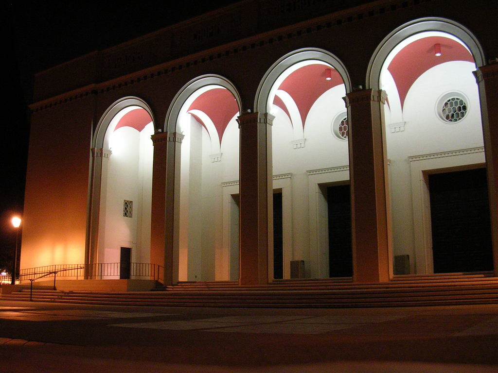 Claremont, CA: Bridges Auditorium at Night, The Claremont Colleges