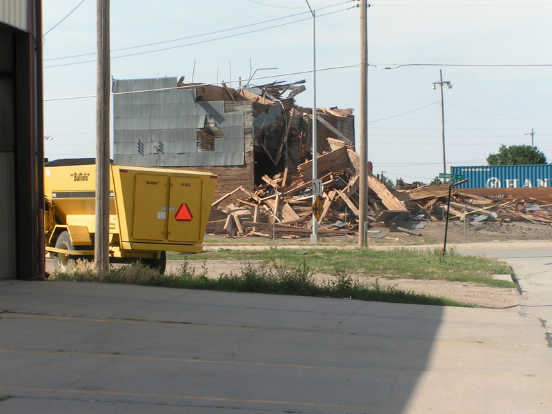 Cairo, NE: New Look missing old Grain Bin and Storage