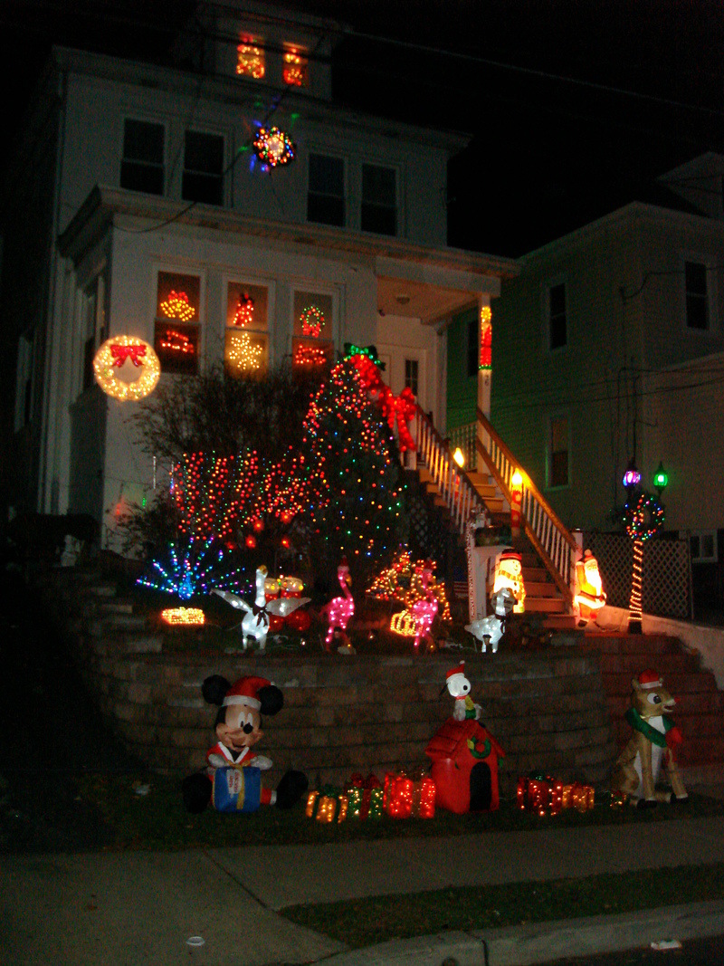 Fords, NJ  Our house Christmas decorations. photo, picture, image (New