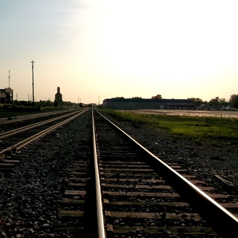 Frankfort, IN: Train Track west of downtown Frankfort, facing west