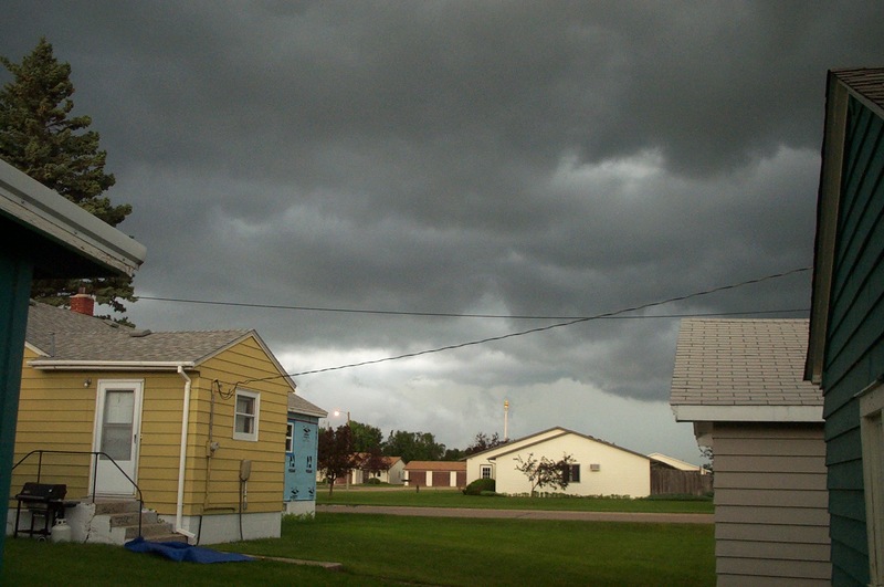 Oakes, ND Storm clouds preceding destructive July 10, 2011 wind storm