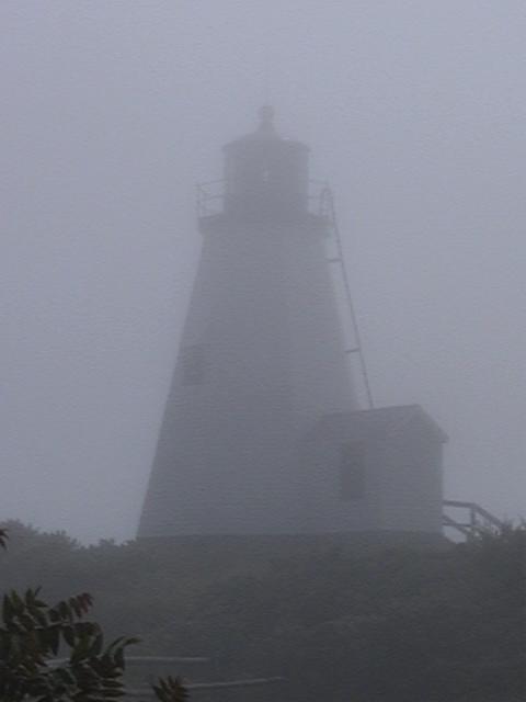 Plymouth, MA: Gurnet Light in the early Morning Fog