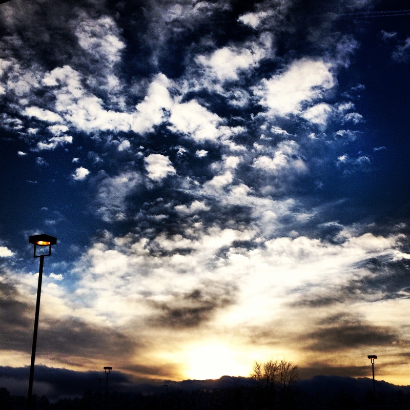 Flagstaff, AZ: Sunset, sky view, midtown Flagstaff