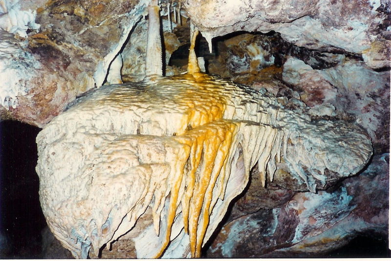 Carlsbad, NM: Flowstone in Spider Cave, Carlsbad Caverns National Park, NM