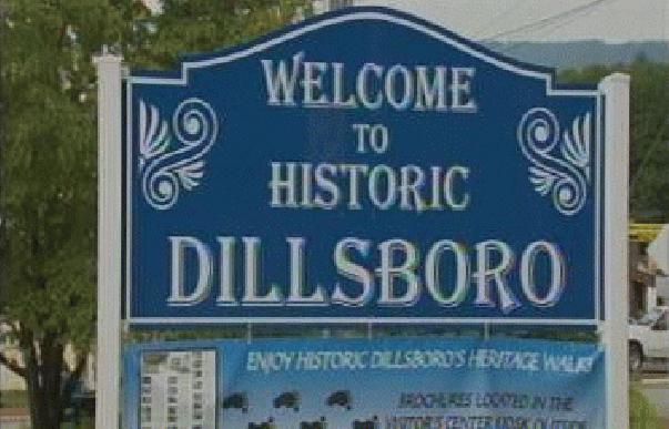 Dillsboro, NC: Welcome to Dillsboro sign