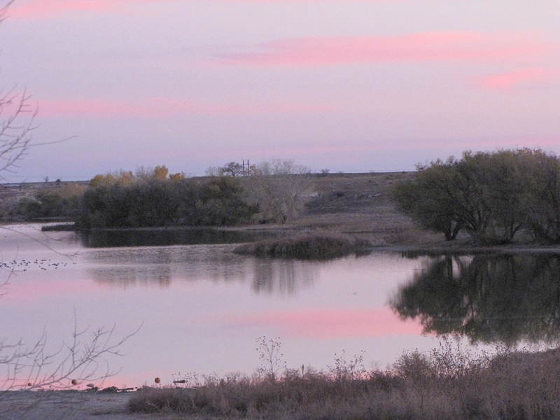 Dalhart, TX: Rita Blanca Lake at Sunset in Winter