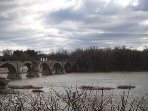 Waterville, OH: Old Bridge in Waterville on the Maumee River
