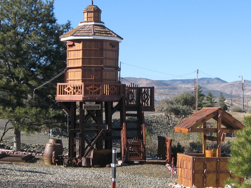 Mayer, AZ: replica of bradshaw mountain rail road steam engine water tank