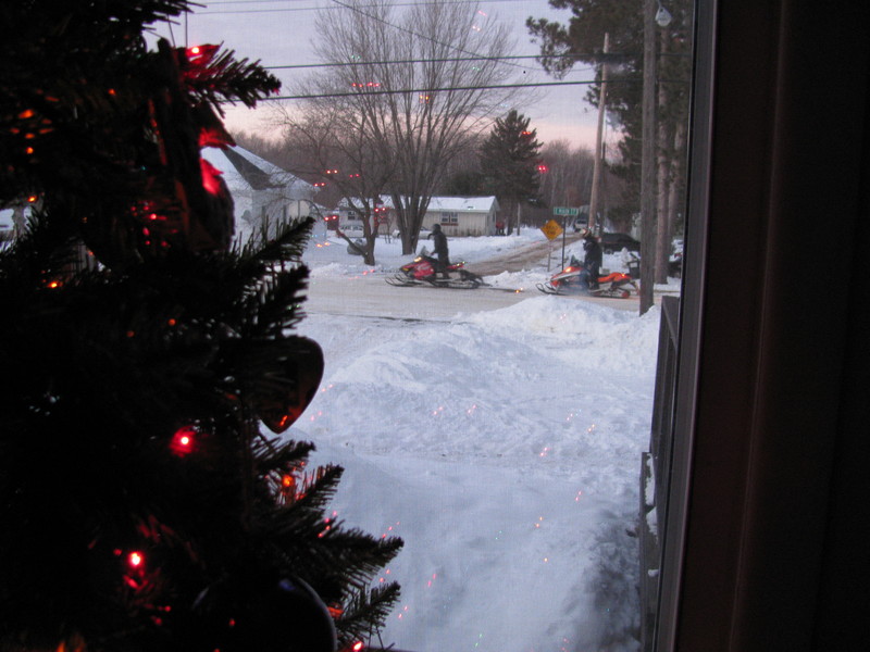 Fairchild, WI: Christmas Eve 2012, Fairchild, Wi. Saw more snowmobiles than cars go by.
