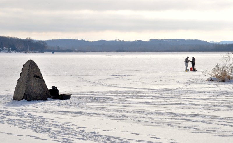 Tomah, WI: ice fishing
