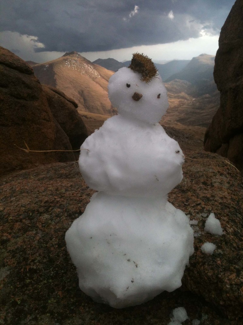 Colorado Springs, CO: Snowman on Pikes Peak