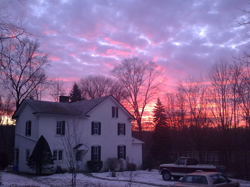 Sellersville, PA: house in winter