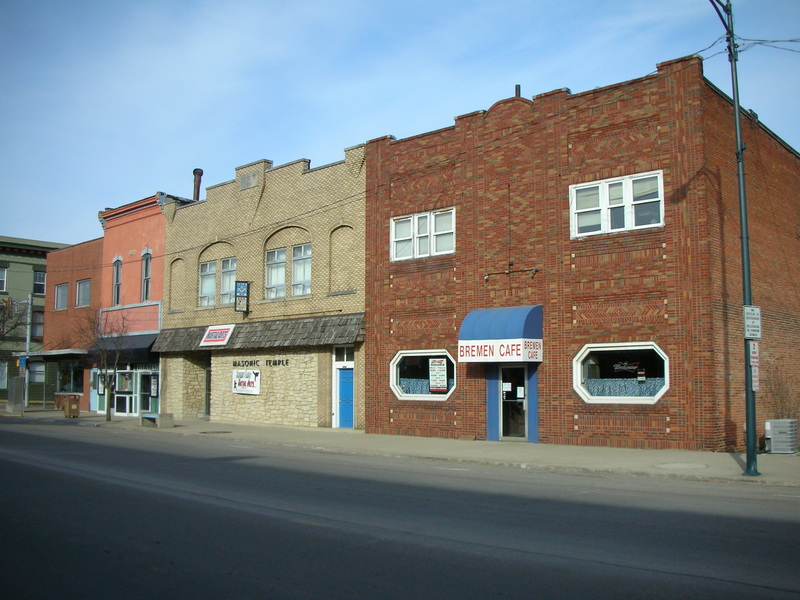 Bremen, IN 100 block of East Plymouth Street, north side of the road photo, picture, image