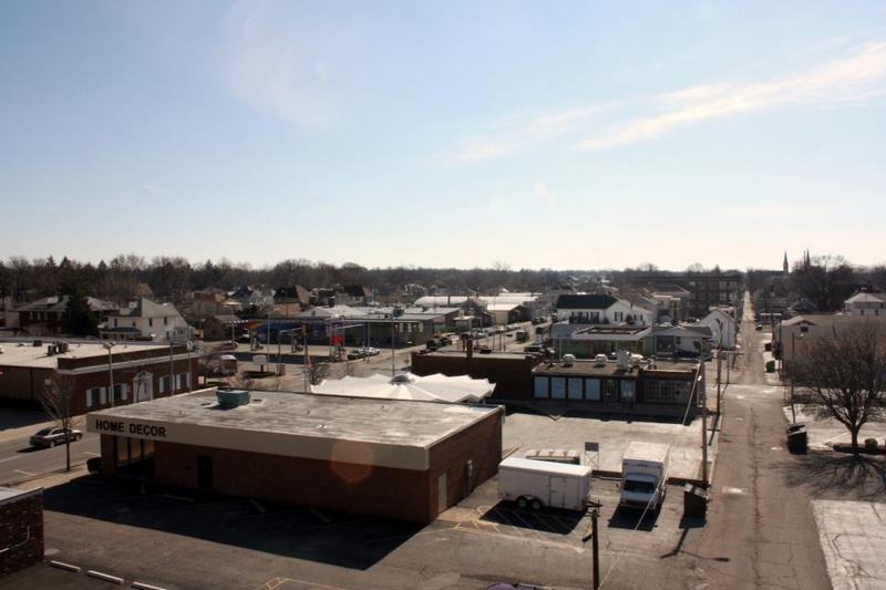 Richmond, IN: Richmond indiana on top of the parking garage