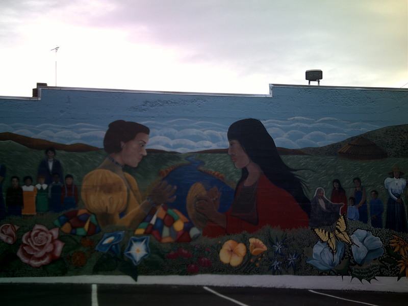 Susanville, CA: mural facing traffic coming into town from the northwest. I helped restore it in 2010-2011